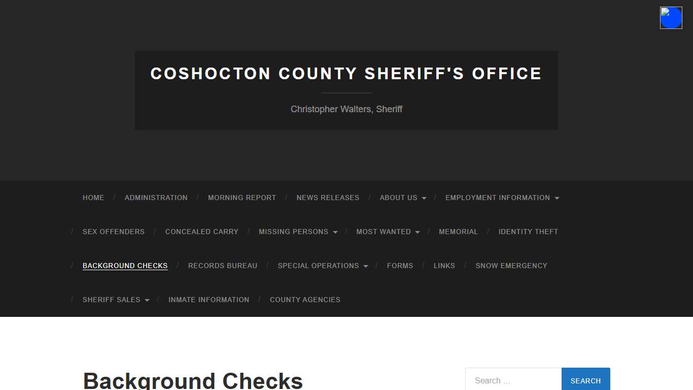 Background Checks – Coshocton County Sheriff's Office