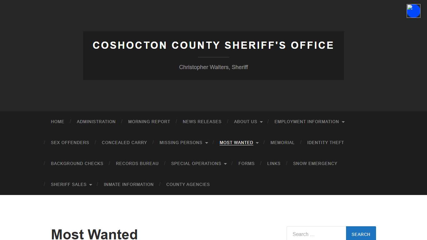 Most Wanted – Coshocton County Sheriff's Office